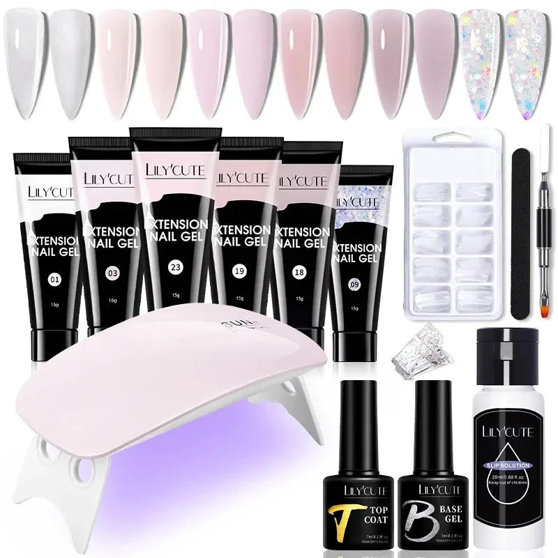 15ML Quick Extension Gel Kit All for Manicure Gel Nail Extension Set Slip Solution Acrylic Gel Polish Nail Art DIY Tool - Shop & Buy