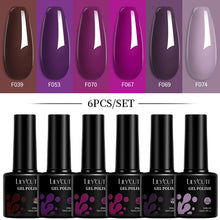 Load image into Gallery viewer, 6Pcs/Set Macaron Color Gel Nail Polish Set Kit Spring 6 Colors UV LED Nail Art Gel Vernis Semi Permanent Base Top Coat
