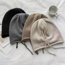 Load image into Gallery viewer, Fashion Kintted Drawstring Baggy Slouchy Beanie For Women Autumn Winter Ear Warm Skullies Cap
