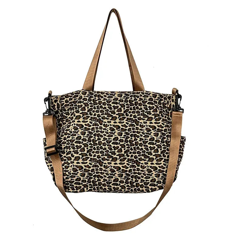 Women's New  Shoulder Bag Leopard Print Casual Shopping Bag Large Capacity European and American Fashion - Shop & Buy