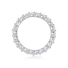 Load image into Gallery viewer, Moissanite Floating Bubble Prong Band Round Cut Moissanite Wedding Band 925 Sterling Silver Full Eternity Band Ring
