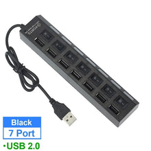 Load image into Gallery viewer, Switch Extension Hub 7-port USB2.0 Hub Computer USB Extension Hub One Drag Seven USB2.0 Splitter PC Laptop Desktop
