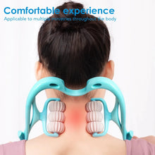 Load image into Gallery viewer, Plastic Pressure Point Therapy Neck Massageador Massagem Relieve Hand Roller Neck Massager for Neck Shoulder Trigger Point
