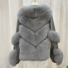 Load image into Gallery viewer, Notched Collar Faux Fur Jacket Women Coats Spliced Streetwear Vintage Casual Outerwears
