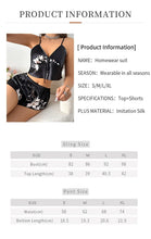 Load image into Gallery viewer, 2pcs Summer Silk Printed Suspender and Short V-Neck Sleeveness Sling Breathable Thin Women Nightdress for Women Home Wear
