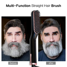 Load image into Gallery viewer, Ionic Hair Beard Straightener Comb Anti-Scald Ceramic Heated Beard Brush Portable Beard Straightening Comb
