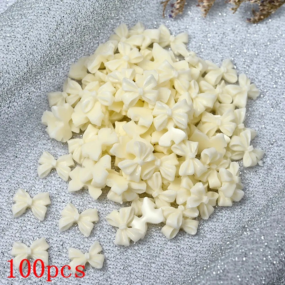 500-600pcs Bow Flower Nail Art Resin Decorations Mix Shapes Nail Charms Press on Manicure Supplies - Shop & Buy