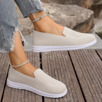 Spring Summer Breathable Mesh Flats Shoes for Women Comfortable Slip On Casual Shoes Woman Lightweight Soft Bottom Loafers