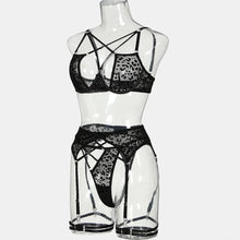 Load image into Gallery viewer, New Bra Leopard Print Mesh Sexy Cross Webbing Hollow Erotic Lingerie Four And Five Sets
