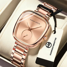 Load image into Gallery viewer, New Women&#39;s Quartz Wristwatch 34mm Wine Barrel Rose Gold Black Stopwatch Fashionable Minimalist Style Oval Women&#39;s Watches
