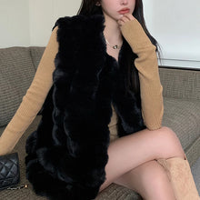 Load image into Gallery viewer, Sleeveless Faux Fur Jacket Women Coat Elegant Waistcoat Thicken Warm Casual Coat
