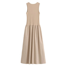 Load image into Gallery viewer, Women&#39;s Summer New French Casual Style Round Neck Sleeveless Solid Color A-line Dress
