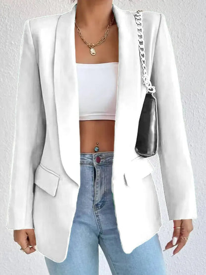 Women's Jacket Outerwears Solid Color Loose Fit Suit Jacket Temperament Commuting Spring Summer Thin Clothing - Shop & Buy