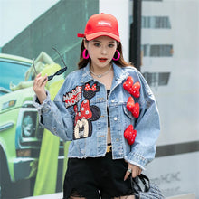 Load image into Gallery viewer, Women Jacket European American Style Heavy Industry Nail Bead Denim Coat New Sweet Short Top
