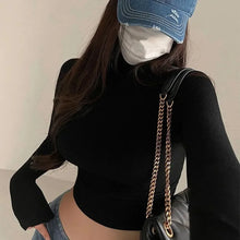 Load image into Gallery viewer, Womens Long Sleeve Turtleneck T Shirts Ribbed Tight Knit Sexy Slim Fitted Casual
