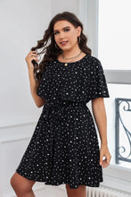 Load image into Gallery viewer, Summer new plus size women&#39;s clothing for fat mm French polka dot slimming dress
