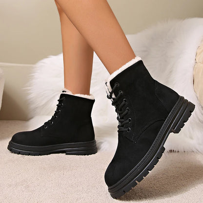 Women's Winter Plush Warm Ankle Boots Faux Suede Non Slip Snow Boots - Shop & Buy