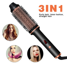 Load image into Gallery viewer, Hair Curling Iron Brush Ceramic Ionic Hair Curler Straightener Hot Brush
