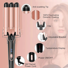 Load image into Gallery viewer, Professional Curling Iron Set 5 in 1 Hair Waver Curling Iron Interchangeable Triple Barrel and Electric Brushes for Hair Tools
