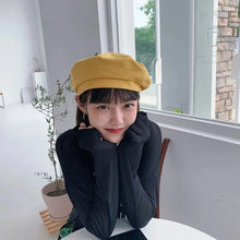 Load image into Gallery viewer, Cotton Berets Solid Vintage Spring Summer French Octagonal Forward Peaked Hats Painter Hat Street Military Beret Women Girl Caps
