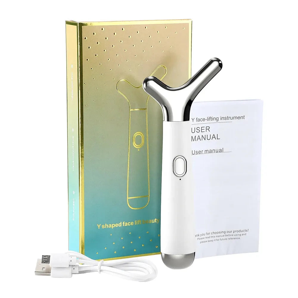 Y-shaped Facial Lifting Device Anti Aging Face Slimming Massager High-frequency Vibration Neck Beauty Lift Double Chin Remover - Shop & Buy