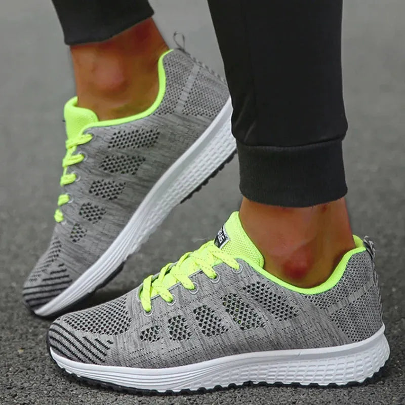 Women's Sneakers New Fashion Breathable Solid Color Walking Sneakers - Shop & Buy