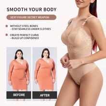 Load image into Gallery viewer, Lace Thongs Bodysuit Shapewear Women Seamless Full Body Shaper Slimming Waist Tummy Control Underwear
