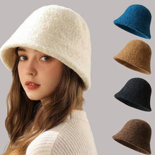 Load image into Gallery viewer, Autumn Winter Hats for Women New Classic Simple Wool Lamb Bucket  Warm Fisherman Cap Versatile Fashion
