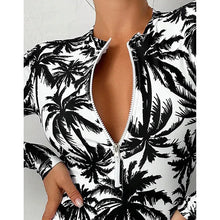 Load image into Gallery viewer, Women Summer Printed Swimsuit Fashion High Waist Pure Cotton Swimsuit Sexy Tight Conservative One Piece Swimsuit
