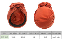 Load image into Gallery viewer, Women Bonnet Turban Hat Solid Color With Iron Wire Make Beauty Hair Tyle Cross Headscarf Cap
