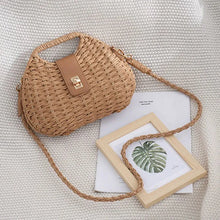 Load image into Gallery viewer, NEW Straw Crossbody Bag Women Elegant Fashion Straw Woven Rattan Bag Straw Rope Crossbody Sling Bag
