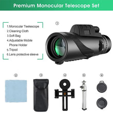 Load image into Gallery viewer, 80x100 HD ZOOM Powerful Monocular Telescope Portable Binoculars Long Range Telescope Hunting Camping With Tripod Phone Clip
