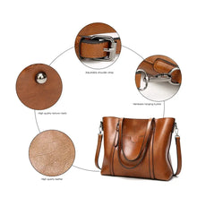 Load image into Gallery viewer, Shoulder Bags for Women Oil Wax Leather Handbag Tote Crossbody Bag Vintage Satchels Women Bags Designer Handbag
