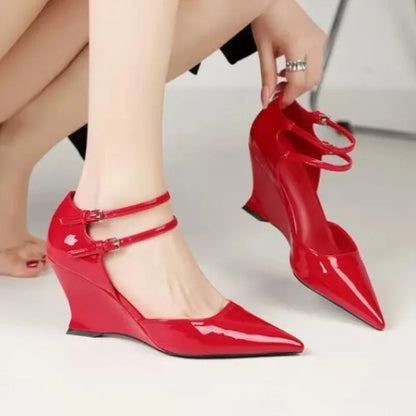 Women's Sandals Summer New High-heeled Pointy Strap Strap Sandals Fashion Temperament Increase Bag with High Heels - Shop & Buy