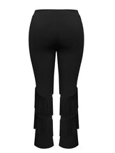 Load image into Gallery viewer, Plus Size pants High Waist Tassel Design Flared Pants Women&#39;s casual trousers
