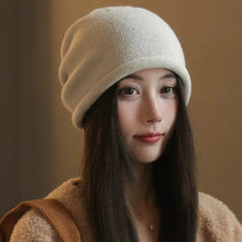 Load image into Gallery viewer, Fashion Kintted Drawstring Baggy Slouchy Beanie For Women Autumn Winter Ear Warm Skullies Cap
