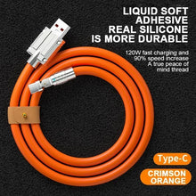 Load image into Gallery viewer, 120w 6A Fast Charge Usb Type C Data Cable 180 Degree Rotating Gaming Elbow Cable For Xiaomi Mobile Phone Charger Usb Data Cable
