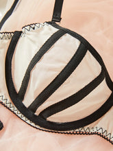 Load image into Gallery viewer, Stripe Mesh Sexy Lingerie Suits INS American Backless Sensual Bra&amp;Briefs Sets Hollow Out Underwear
