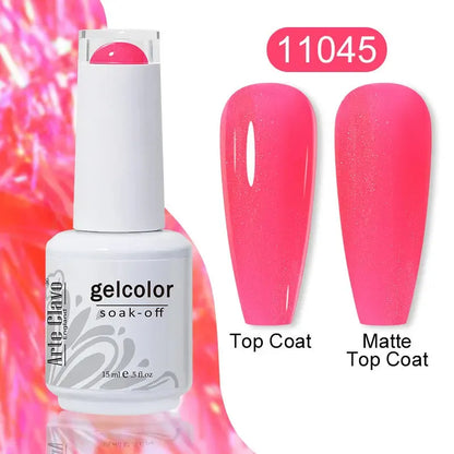 Cherry Red Color Gel Nail Polish Semi Permanent Gel Varnishes For Christmas Nail Art Design Glass Bottle Top Colorcard - Shop & Buy