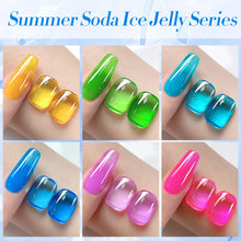 Load image into Gallery viewer, Jelly Gel Nail Polish 6PCS Ice Jelly Neon Gel Polish Crystal Transparent Colorful Gel Polish Set Nail Art Varnish
