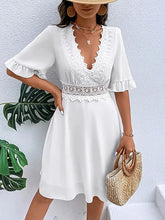 Load image into Gallery viewer, Plus Size Dress Lace V-Neck Women‘s Clothing For Summer
