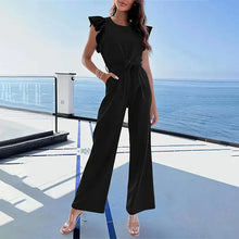 Load image into Gallery viewer, Women Jumpsuits Summer Office Clothing Sales Sleeveless Romper With Waist Strap One Pieces
