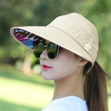 Load image into Gallery viewer, Golf Sun Caps Women UV Protection Wide Brim Beach Sun Hats Visor Hats for Women
