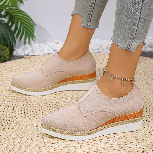 Fashion Pointed Toe Wedges Shoes for Women Spring Autumn Comfort Slip On Sneakers Woman Lightweight Non Slip Casual Shoes