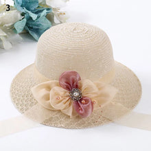 Load image into Gallery viewer, New Summer Sunscreen Hat Bowknot Straw Hat for Women Fashion Wide Brim Sunhat Beach Cap
