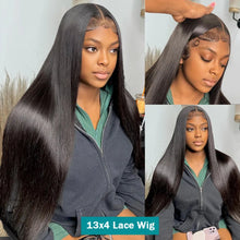 Load image into Gallery viewer, 13x6 13x4 Bone Straight Human Hair Lace Frontal Wig 4x4 5x5 Glueless Lace Closure Wigs For Women
