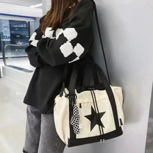 Load image into Gallery viewer, Personality Women Crossbody Bag Y2K Style Large Capacity Couple Shoulder Bag New Casual Nylon Tote Bag Luxury Drawstring Handbag
