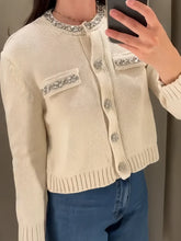 Load image into Gallery viewer, Summer New Style Fashionable Elegant Round Neck Long Sleeve Jewelry Embellished Sweater
