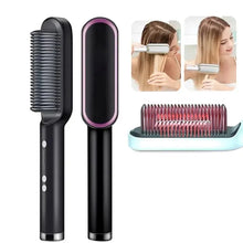 Load image into Gallery viewer, New Hair Straightener Quick Heated Electric Hot Comb Hair Straightener Professional Mini Negative Ion Hair Care Hairstyle Brush
