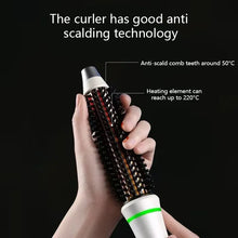 Load image into Gallery viewer, Professional Hair Curler Curling Iron Tourmaline Ceramic Hot Brush Hair Straightening Brush
